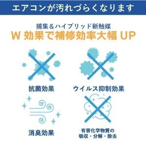 抗菌エアコンフィルター 天井埋込エアコン用 【Lサイズ 】600mm×800mm 6枚入